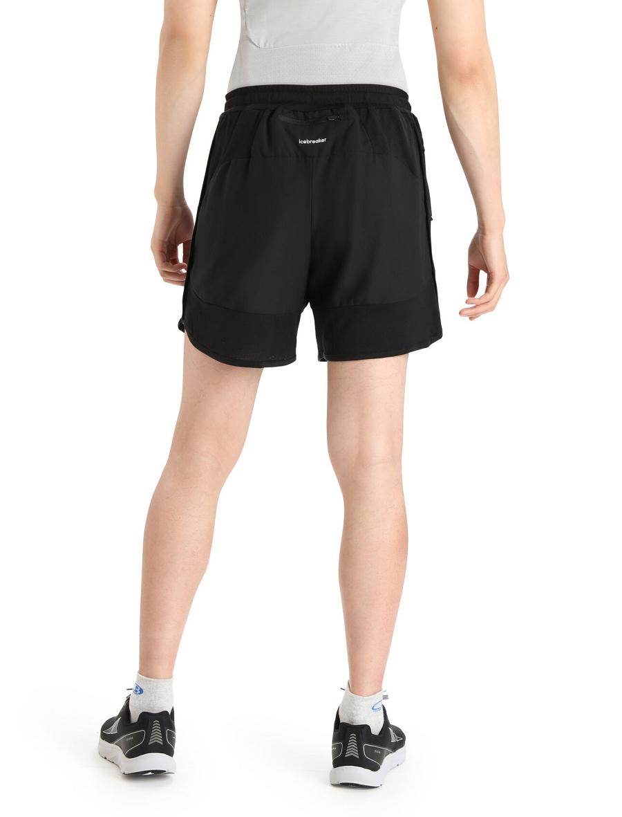 Men's Icebreaker ZoneKnit™ Merino Shorts Black | CA 1837FDNM